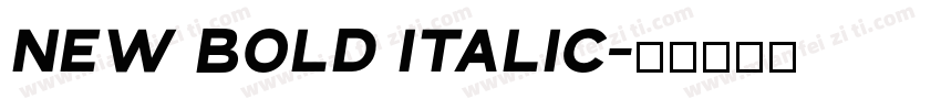 New Bold Italic字体转换